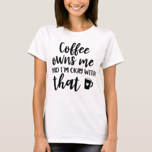 Camiseta Amante do Café Viciado em Cafeína O Café é Meu Don