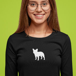 Camiseta Amante do cão da silhueta   Frenchie do buldogue