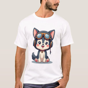 Camiseta Amante do Cão Piloto Husky Malamute