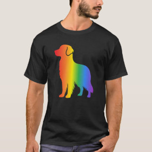 Camiseta Amante do Cão Retriever Dourado Arco-íris