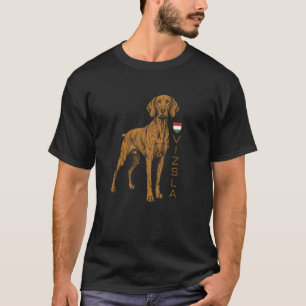 Camiseta Amante do Cão Vizsla - Mãe de Vizsla Bandeira Húng