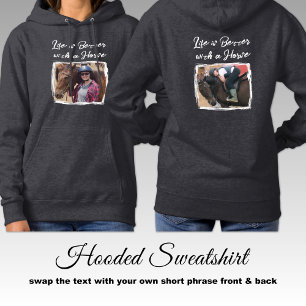 Camiseta Amante do cavalo 2 cinzas brancas equestres