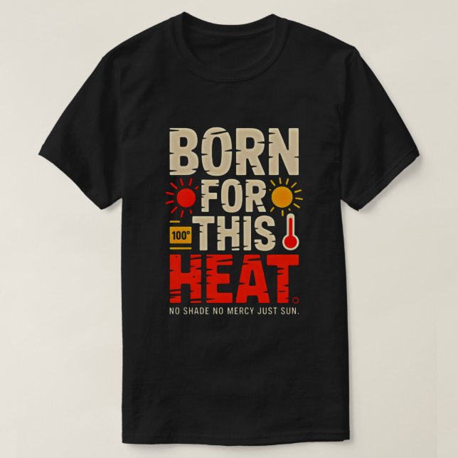 Camiseta Amante do Design Ousado de Calor para Buscadores d (Frente do Design)