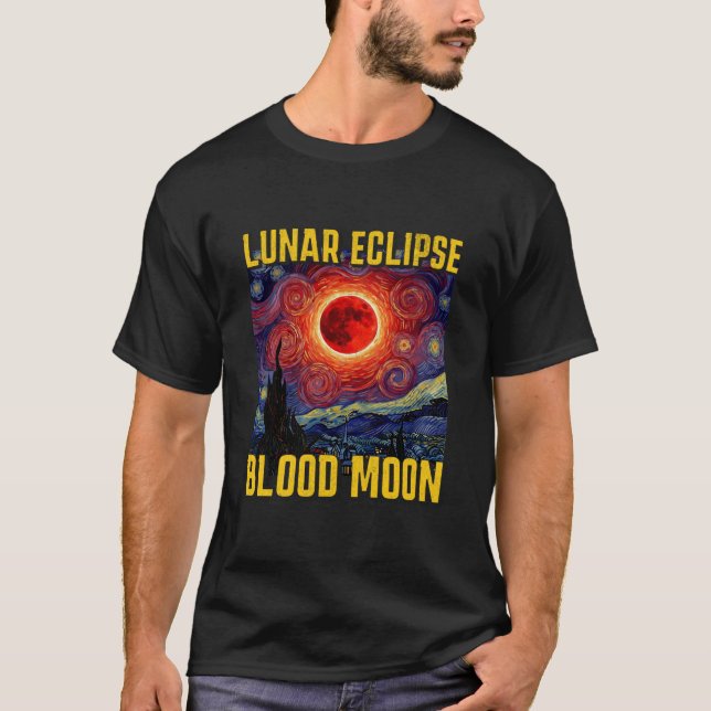 Camiseta Amante do Eclipse Lunar Lua Celestial Olhando Estr (Frente)
