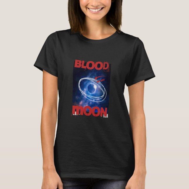 Camiseta Amante do Eclipse Lunar Lua Observação Celestial d (Frente)