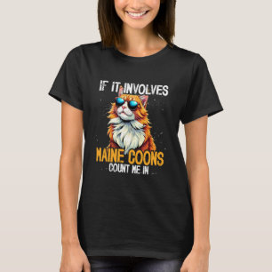 Camiseta Amante do Gato Maine Coon, Se Envolve Maine Coons