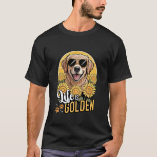 Camiseta Amante do Golden Retriever A vida é Golden Retriev