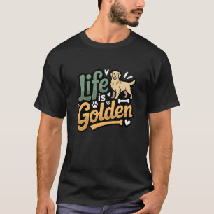 Camiseta Amante do Golden Retriever A vida é Golden Retriev