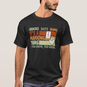 Camiseta Amante do Mahjong Chinês Quebra Pontos Bams É Uma