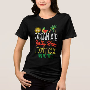 Camiseta Amante do Oceano Ar do Oceano Cabelo Salgado Vinta
