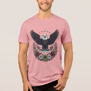 Camiseta Amante do Vinho Tinto e Azul Patriótico