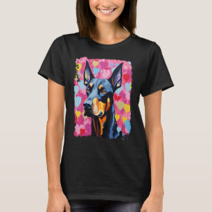 Camiseta Amante Doberman de Arte Pop na Moda