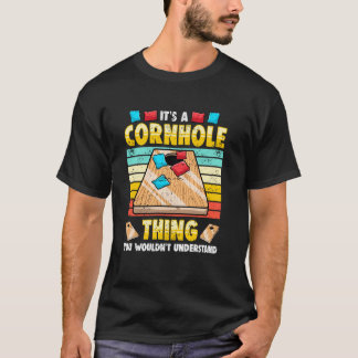 Camiseta Amante Engraçado de Cornhole Jogo Retro ao Ar Livr