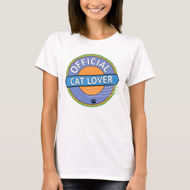 Camiseta Amante Oficial de Gatos (Frente)