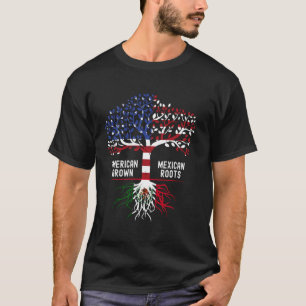 Camiseta Amante Orgulhoso Nos EUA Crescido Raízes Mexicanas