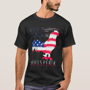 Camiseta Amante Patriótico de Frangos Homens Agricultura Po