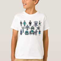 Amante retro do robô para miúdos! Divertimento,