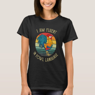 Camiseta Amante Sussurrador De Frango Eu Sou Fluente Em Lín