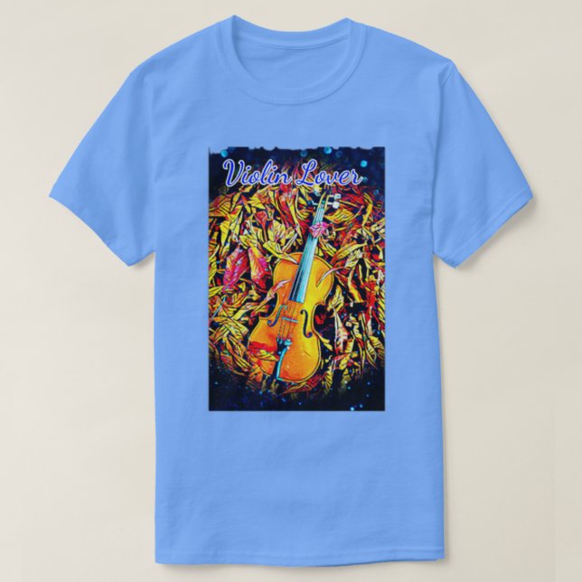 Camiseta amante violino 2 (Frente do Design)