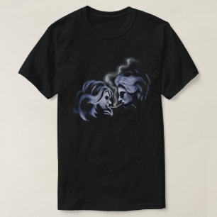 Camiseta Amantes da Arte de Fumaça - Casal Gótico Etéreo