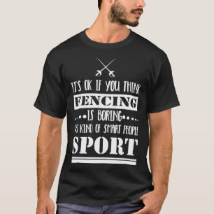 Camiseta Amantes da Esgrima Pessoas Inteligentes Esporte
