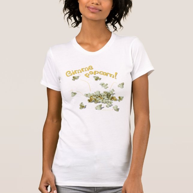Camiseta Amantes da pipoca da pipoca de Gimme (Frente)