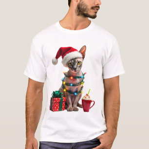 Camiseta Amantes de Animais de Estimação Gato Sphynx Fofo C