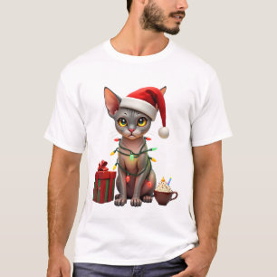 Camiseta Amantes de Animais de Estimação Gato Sphynx Fofo C