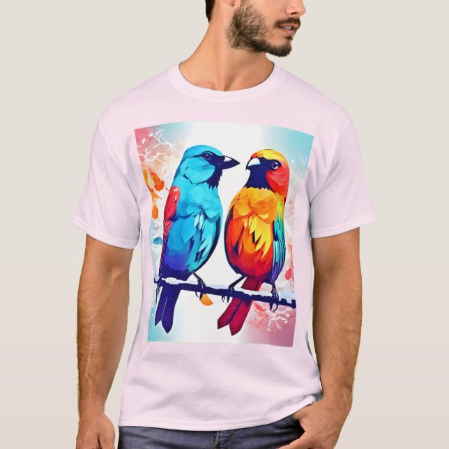 Camiseta Amantes de Aves Tropicais (Frente)