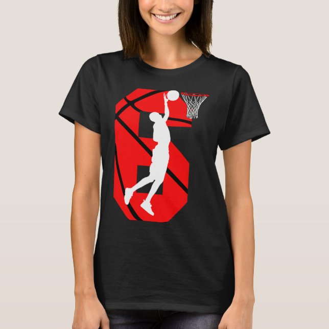 Camiseta Amantes de basquetebol de 6 de 6 anos (Frente)