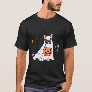 Camiseta Amantes de Cachorro Bulldog Francês Preto Fantasma