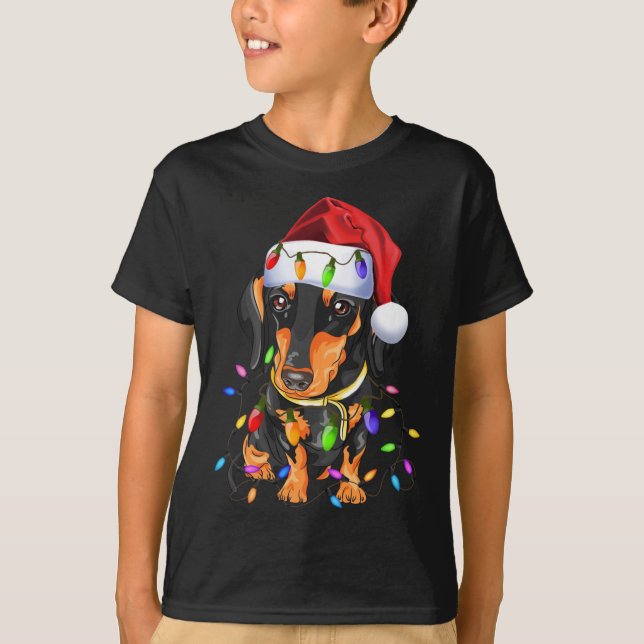 Camiseta Amantes de Cachorro de Natal e Churrasco (Frente)