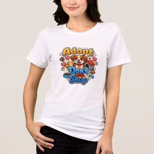 Camiseta Amantes de cães Adopt Don't Shop