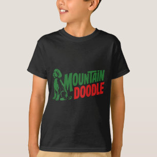 Camiseta Amantes de Cães Doodle da Montanha de Trás Retro A