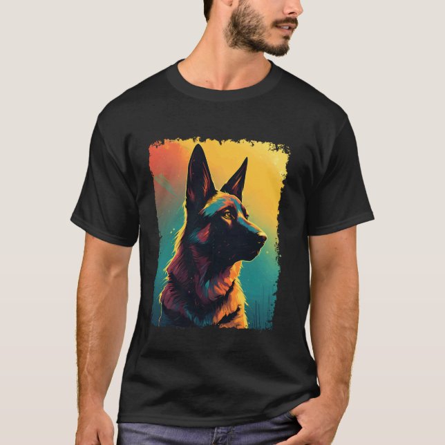Camiseta Amantes de cães Pastores Alemães Animais de estima (Frente)