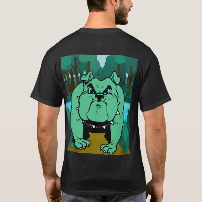 Camiseta Amantes de cães zangados (Verso)