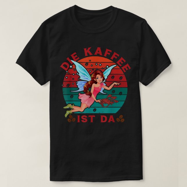 Camiseta Amantes de café e jogo de palavras de fada (Frente do Design)