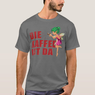 Camiseta Amantes de café e jogo de palavras de fada
