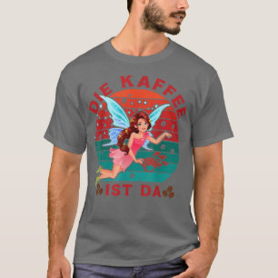 Camiseta Amantes de café e jogo de palavras de fada