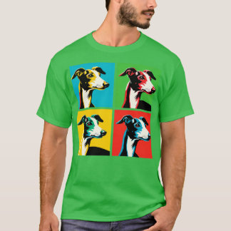 Camiseta Amantes de Cão de Arte de Greyhound Italianos