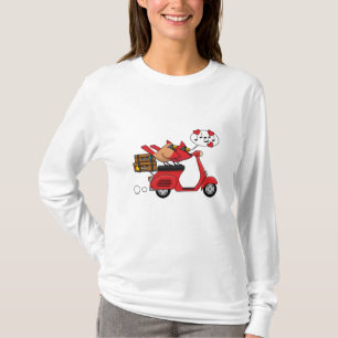 Camiseta Amantes de Cardinal Vermelho no Patinete