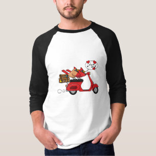 Camiseta Amantes de Cardinal Vermelho no Patinete