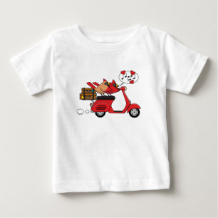 Camiseta Amantes de Cardinal Vermelho no Patinete