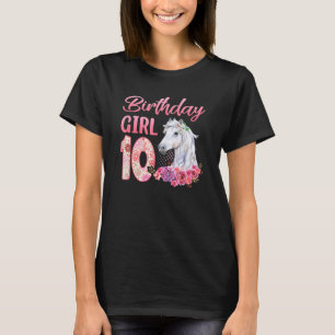 Camiseta Amantes de Cavalos Aniversário de 10 anos Menina F