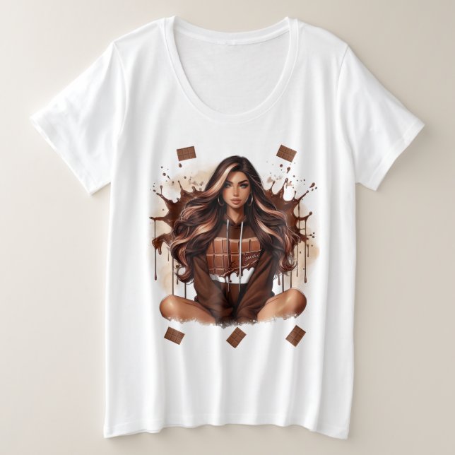 Camiseta Amantes de chocolate (Frente do Design)