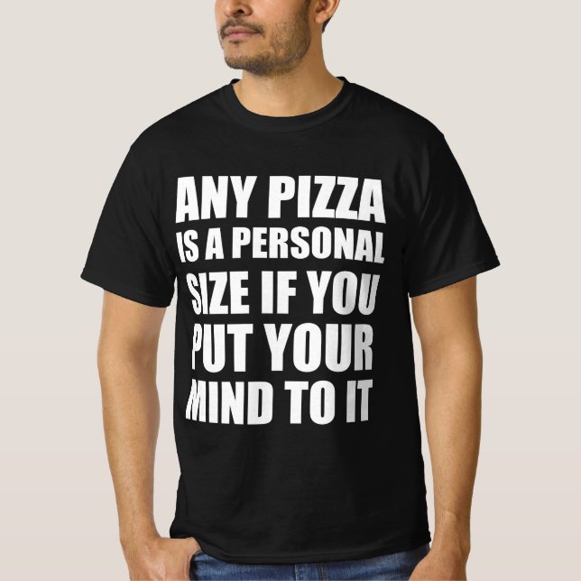Camiseta Amantes de cita engraçada de pizza  (Frente)