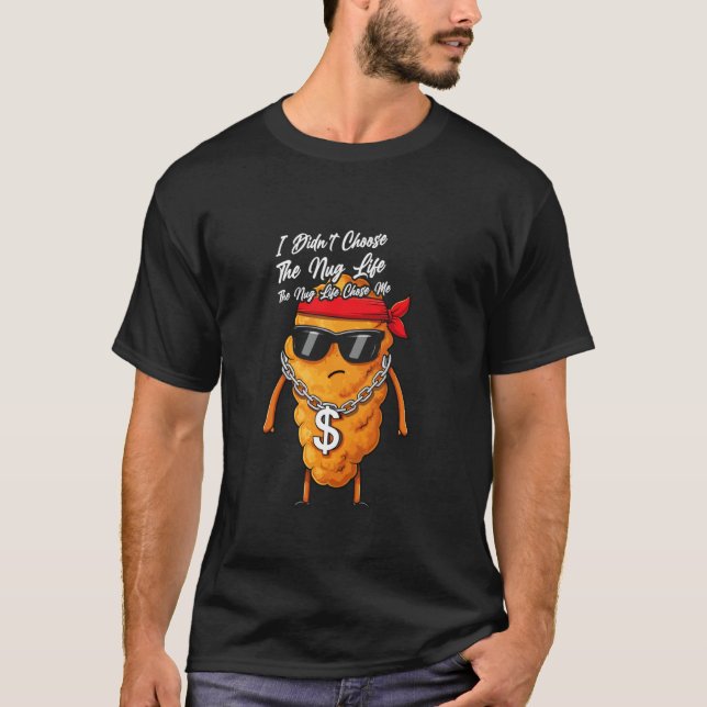 Camiseta Amantes de Fast Food de Nugget de Frango Comida (Frente)