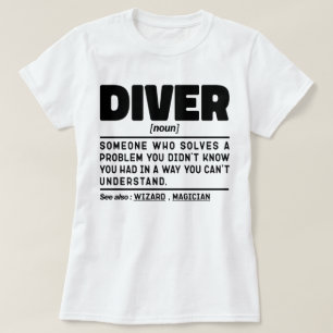 Camiseta Amantes de Férias de Instrutor de Mergulho de Noun