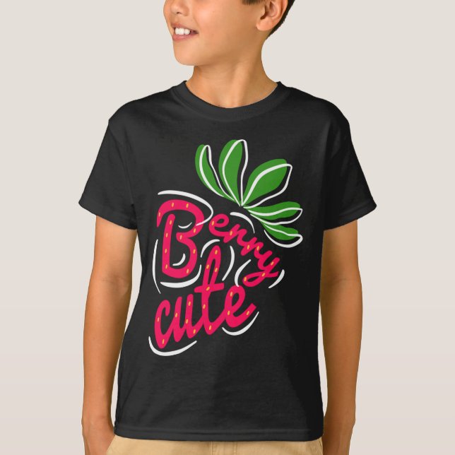 Camiseta Amantes de Fruta de Morango Berry Cute (Frente)