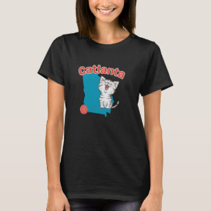 Camiseta Amantes de Gatos Atlanta Geórgia Pai de Gato Mãe d